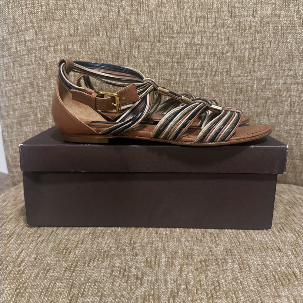 ❤️ Authentic LV Louis Vuitton Liana Leather Sandals Size 38 ❤️